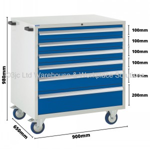 Euroslide Storage Cabinet Mobile 6 Drawers